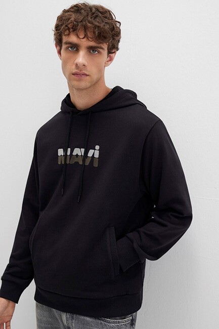 Erkek Kapüşonlu Sweat 0S10395-900 Siyah (3)