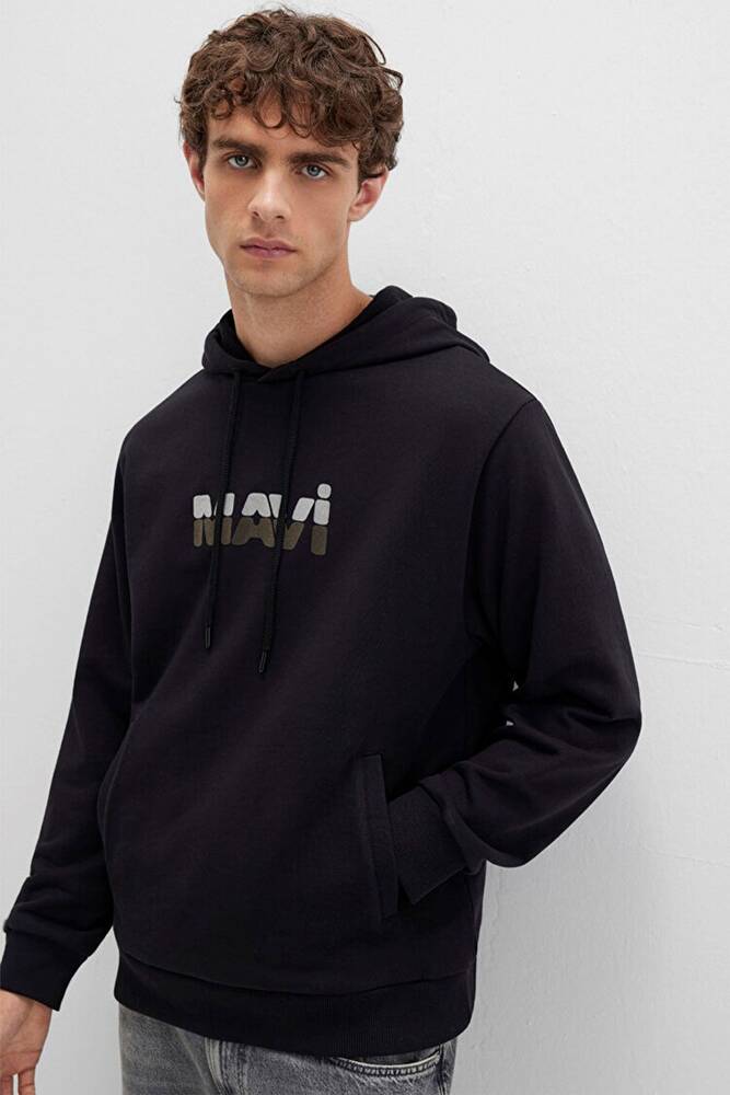 Erkek Kapüşonlu Sweat 0S10395-900 Siyah  Erkek Kapüşonlu Sweat 0S10395-900 Siyah