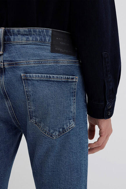 Erkek KVNÇ Mavi Black Jean Pantolon 001070-90983 Mavi - Thumbnail