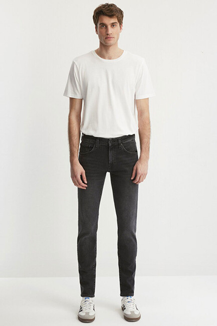 Erkek KVNÇ Urban Black Jean Pantolon 001070-34804 Gri - Thumbnail