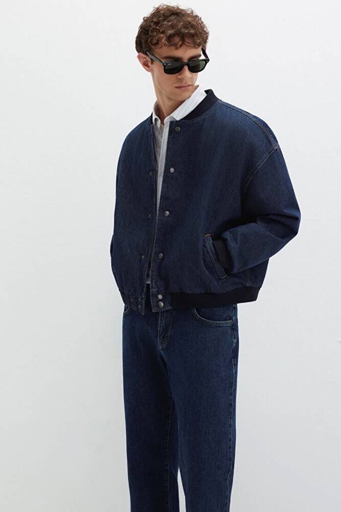 Erkek Leroy Street Denim Ceket 0110718-90840 Mavi 