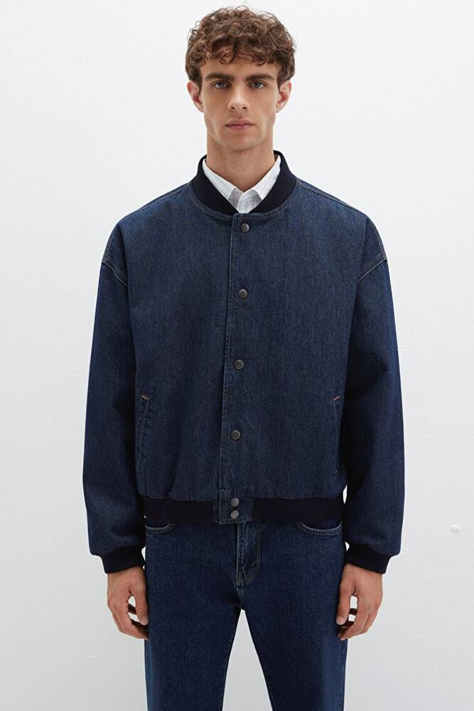 Erkek Leroy Street Denim Ceket 0110718-90840 Mavi 