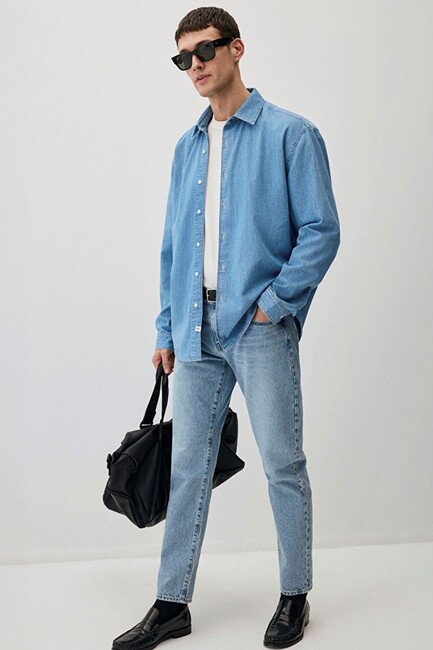 Erkek London Premium Blue Jean Pantolon 0010172-89642 Mavi - Thumbnail