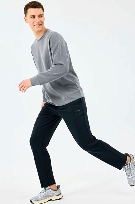 Erkek Loose Crewneck Sweat S2510041-1767 Gri - Thumbnail