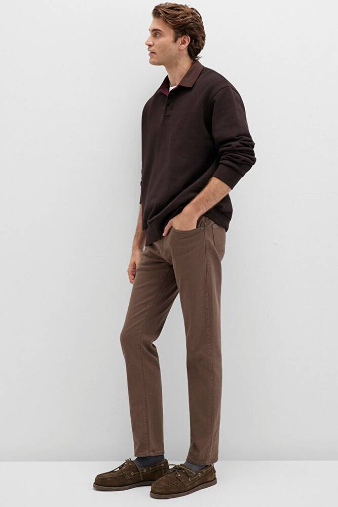 Erkek Marcus Renkli Denim Pantolon 0035190680 Kahve 