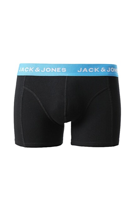 Jack & Jones - Erkek Marvın Renkli Logolu 3'lü Boxer Paketi 12237286 Siyah (1)