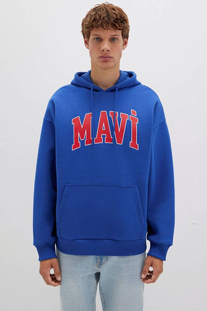 Erkek Mavi Baskılı Sweat 067149-70907 Mavi 