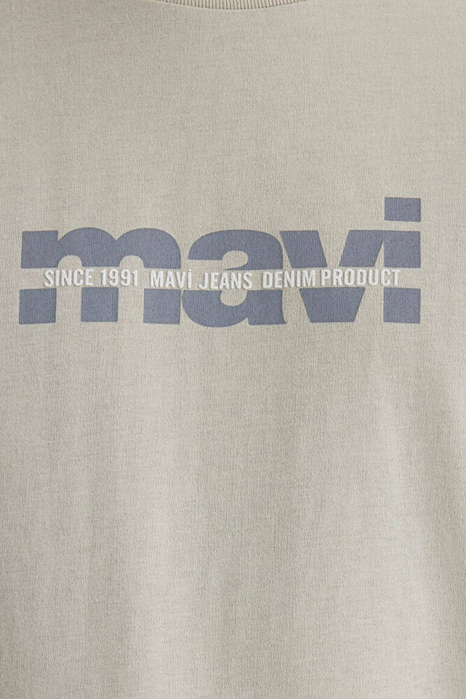 Erkek Mavi Baskılı Tişört 0610943-70144 Bej 