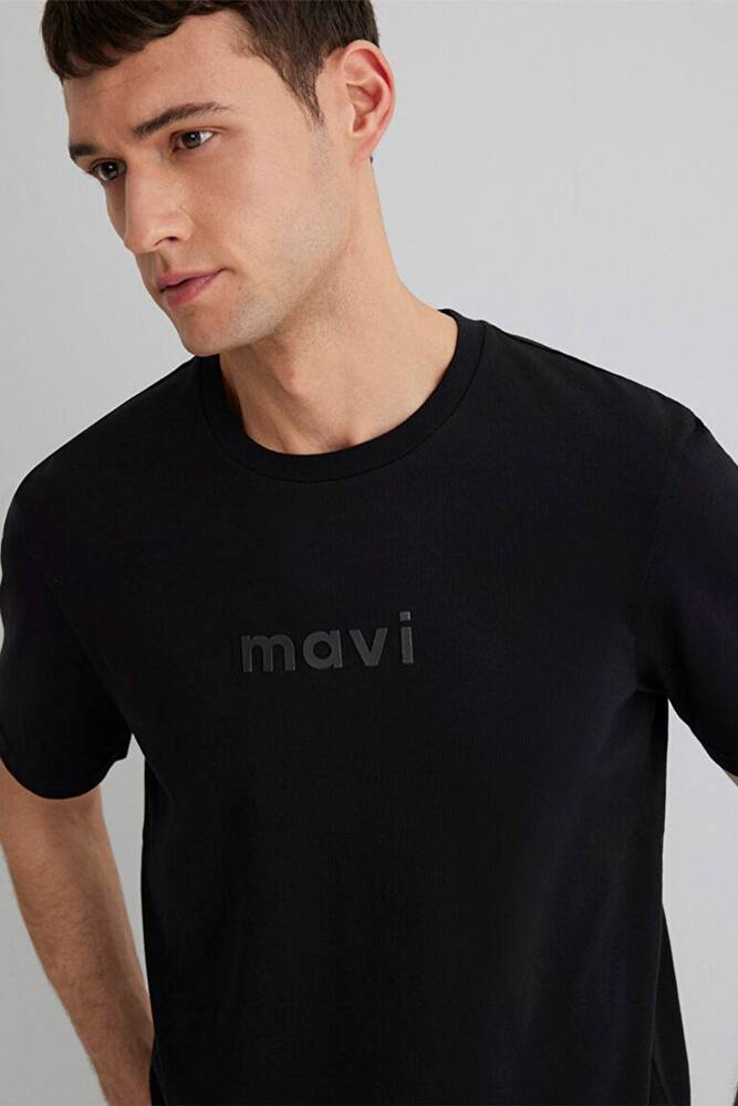 Erkek Mavi Baskılı Tişört 0612732-900 Siyah 