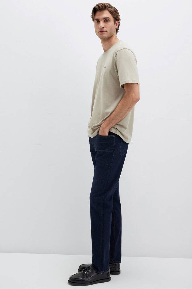 Erkek Mavi Baskılı Tişört 0612819-70154 Bej  Erkek Mavi Baskılı Tişört 0612819-70154 Bej