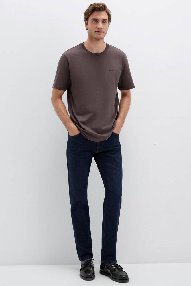 Erkek Mavi Baskılı Tişört 0612819-70251 Kahve  Erkek Mavi Baskılı Tişört 0612819-70251 Kahve