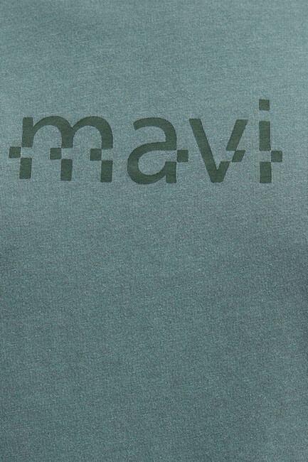 Erkek Mavi Baskılı Tişört 0612933-71917 Yeşil - Thumbnail