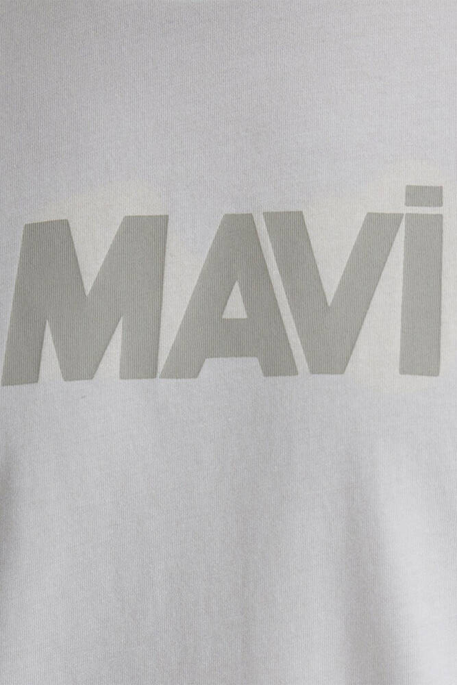 Erkek Mavi Baskılı Tişört 066846-70080 Gri 