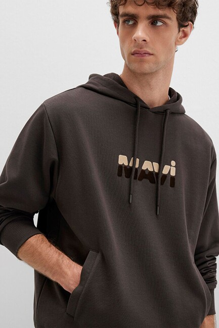 Erkek Mavi Kapüşonlu Sweat 0S10395-70219 Kahve (3)