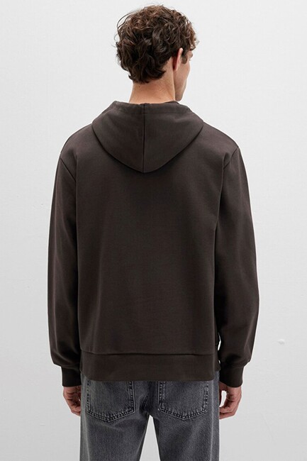 Erkek Mavi Kapüşonlu Sweat 0S10395-70219 Kahve - Thumbnail