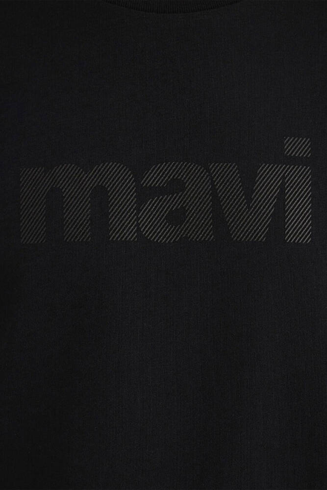 Erkek Mavi Logo Baskılı Tişört 0611807-900 Siyah 