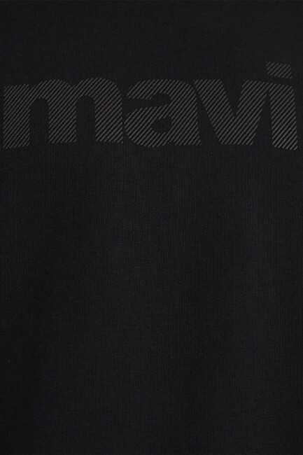 Erkek Mavi Logo Baskılı Tişört 0611807-900 Siyah - Thumbnail