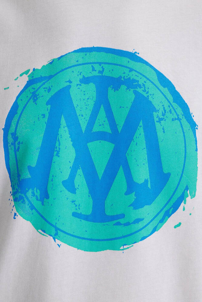 Erkek Mavi Logo Tişört 0612006-620 Beyaz 