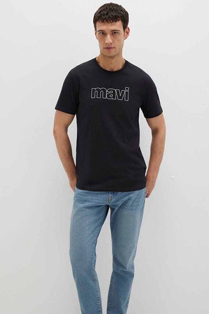 Erkek Mavi Logo Tshırt 065781-900 Siyah 