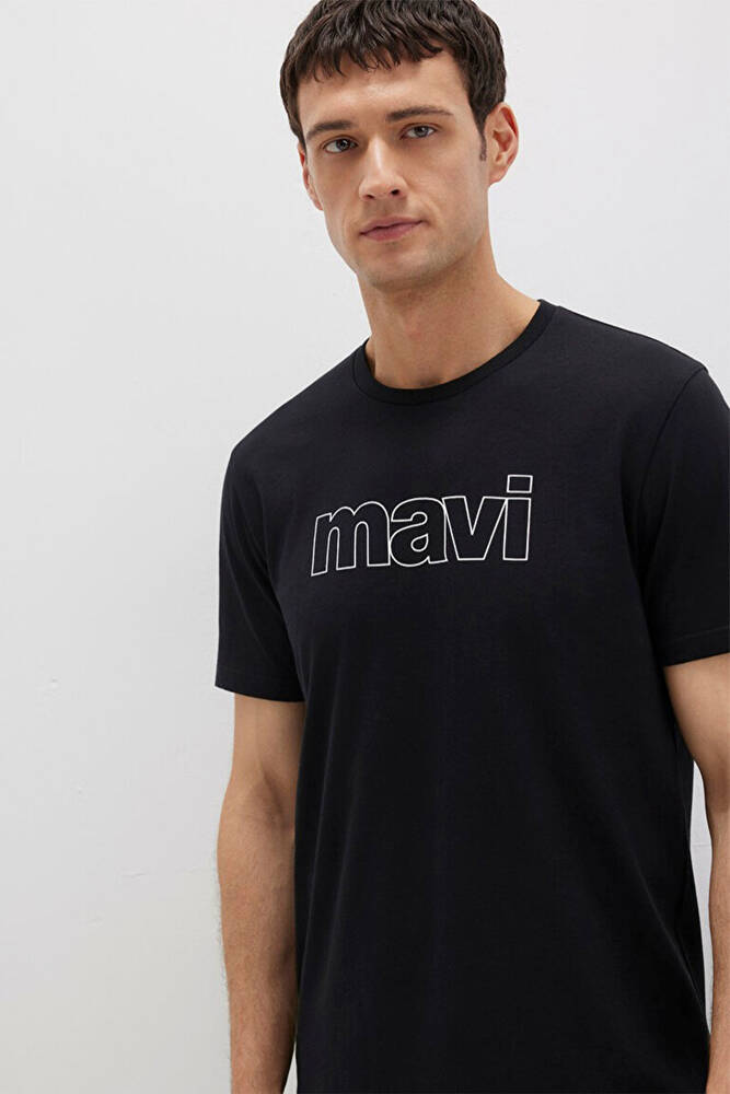 Erkek Mavi Logo Tshırt 065781-900 Siyah 