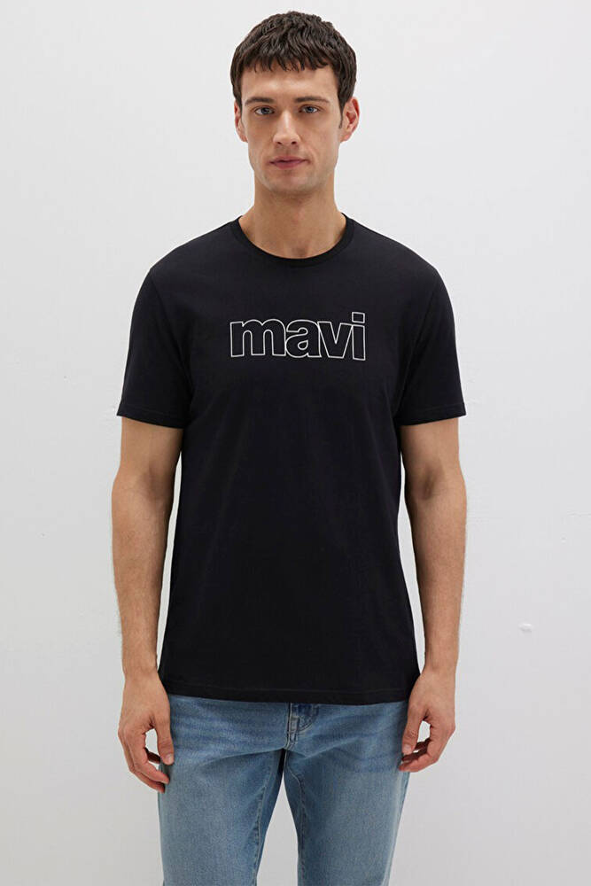 Erkek Mavi Logo Tshırt 065781-900 Siyah 