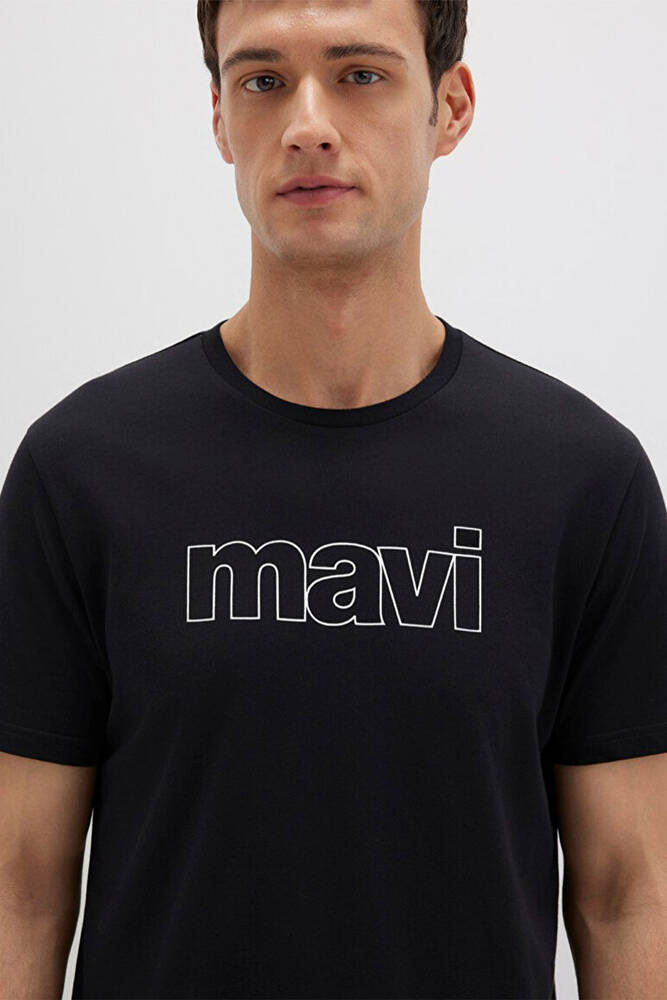 Erkek Mavi Logo Tshırt 065781-900 Siyah 