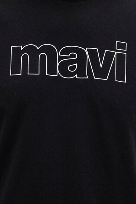 Erkek Mavi Logo Tshırt 065781-900 Siyah - Thumbnail