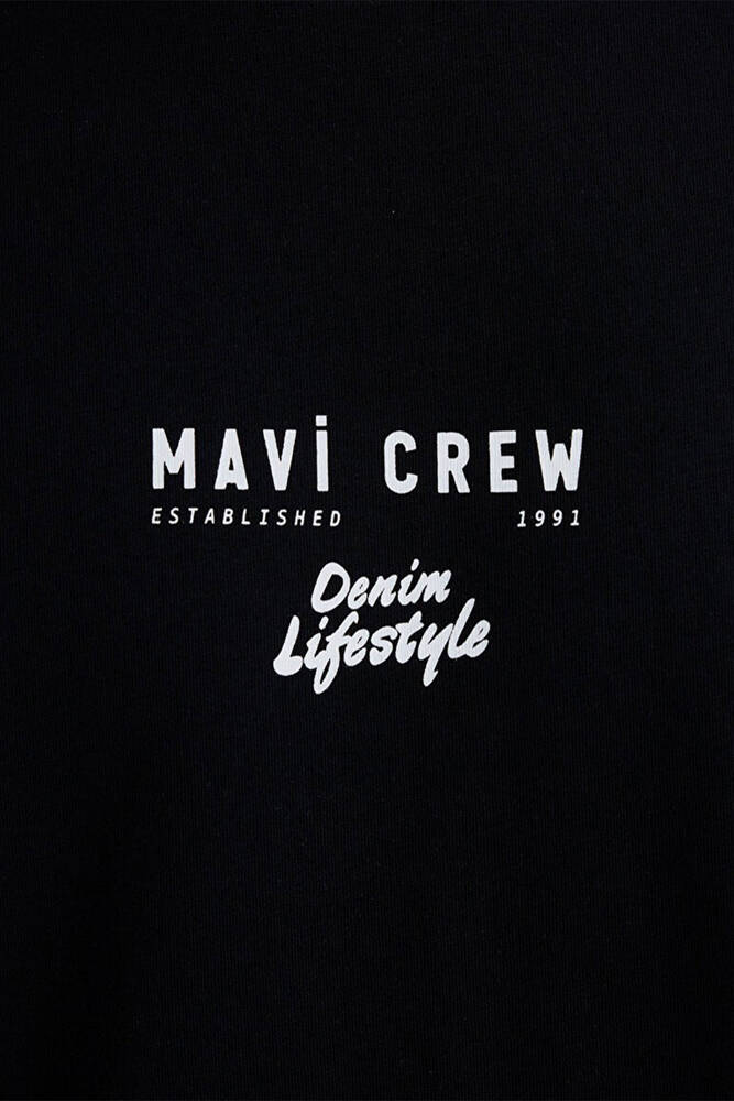 Erkek Mavi Minimal Logo Tişört 0612709-900 Siyah 