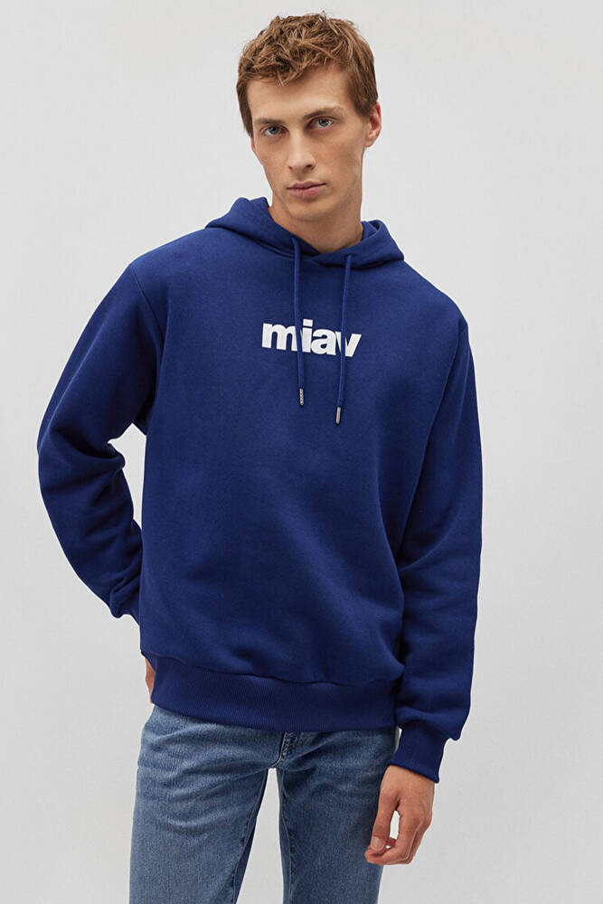 Erkek Miav Kapüşonlu Sweat 0S10001-70722 Lacivert 
