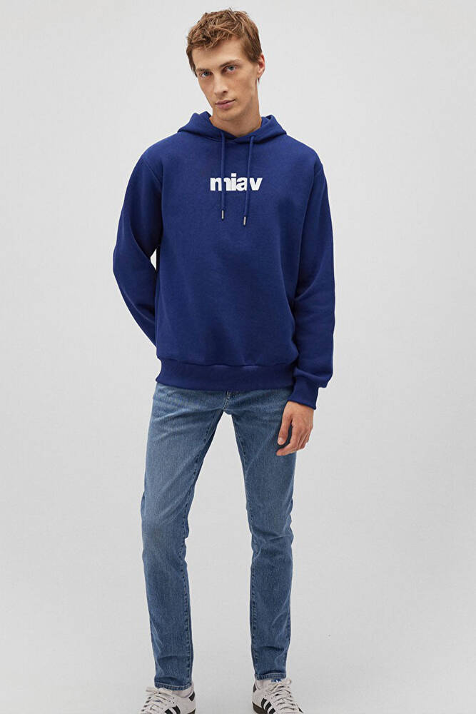 Erkek Miav Kapüşonlu Sweat 0S10001-70722 Lacivert 