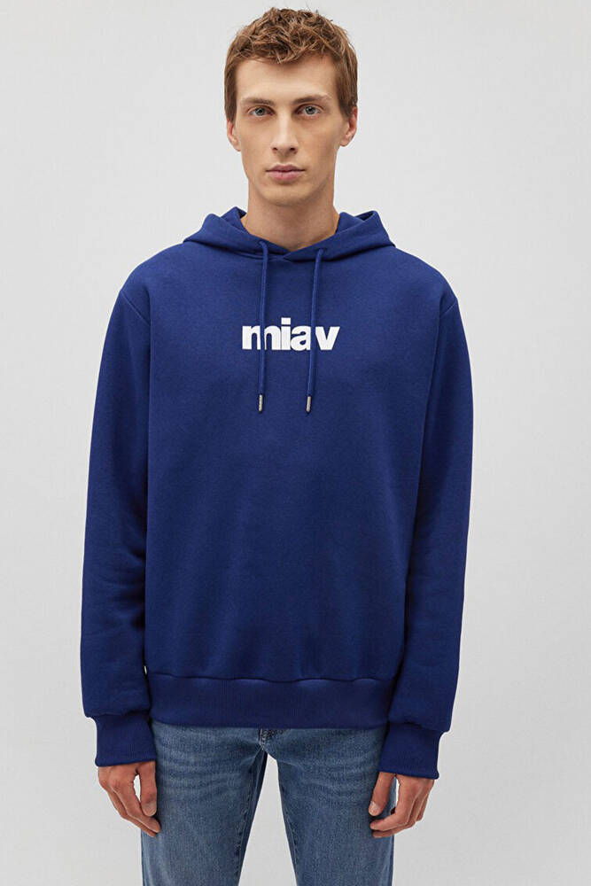 Erkek Miav Kapüşonlu Sweat 0S10001-70722 Lacivert 