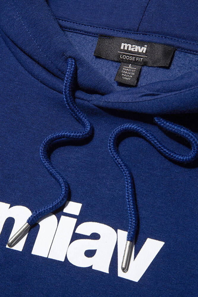 Erkek Miav Kapüşonlu Sweat 0S10001-70722 Lacivert 