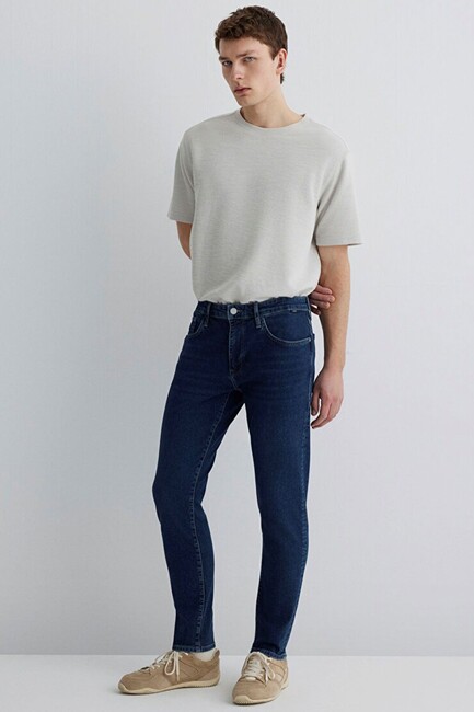Erkek Milan 90'S Street Jean Pantolon 0081088524 Lacivert - Thumbnail