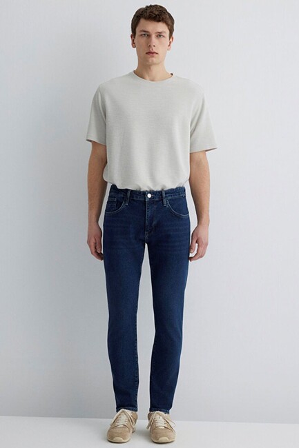 Erkek Milan 90'S Street Jean Pantolon 0081088524 Lacivert - Thumbnail