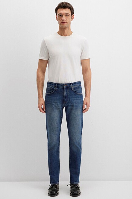 Erkek Milan Classic Denim Pantolon 0081090816 Lacivert (3)
