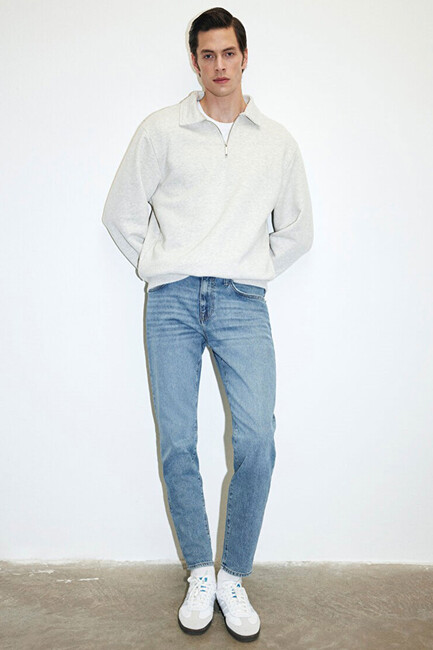 Erkek Milan Premium Jean Pantolon 0081083030 Mavi - Thumbnail