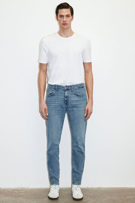 Erkek Milan Premium Jean Pantolon 0081083030 Mavi - Thumbnail