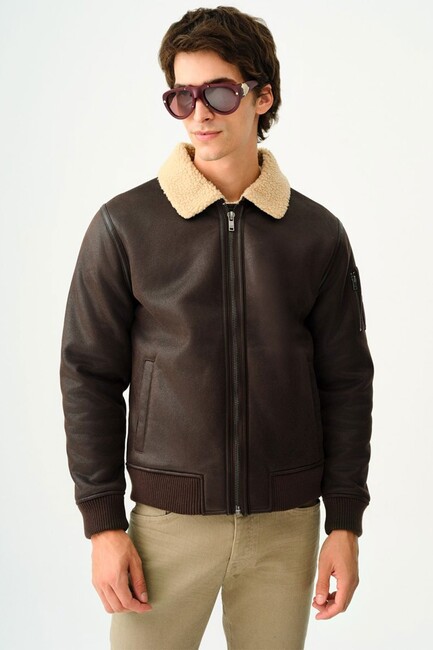 Erkek Mont LF2036720 Kahve - Thumbnail