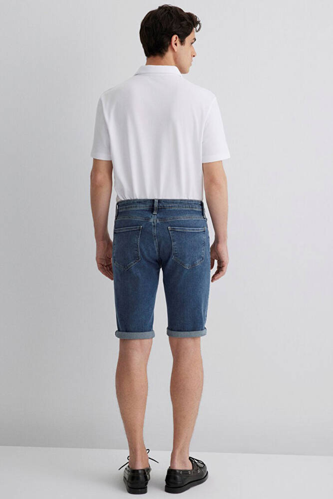 Erkek Nicholas Mavi Black Jean Şort 0416084465 Mavi 