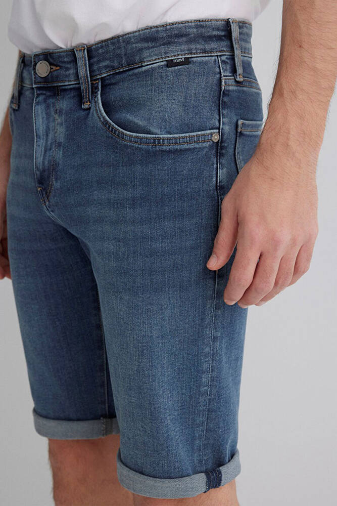 Erkek Nicholas Mavi Black Jean Şort 0416084465 Mavi 