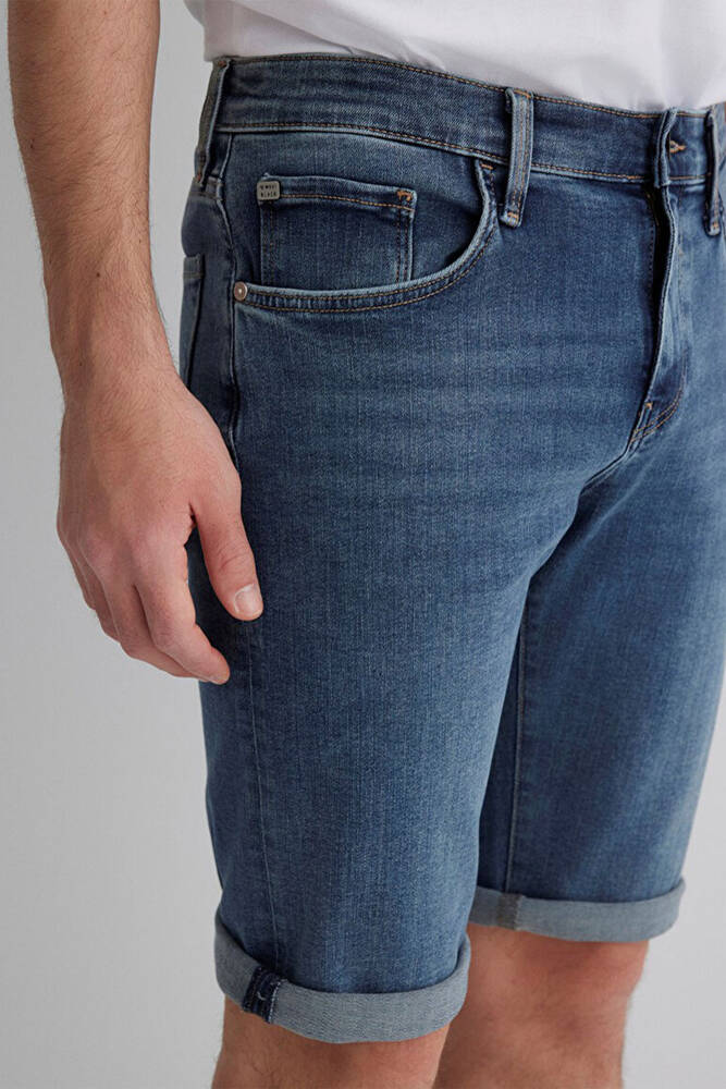 Erkek Nicholas Mavi Black Jean Şort 0416084465 Mavi 