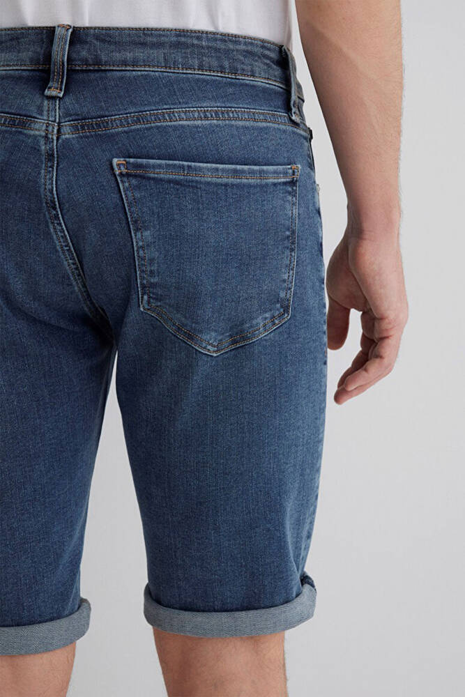 Erkek Nicholas Mavi Black Jean Şort 0416084465 Mavi 