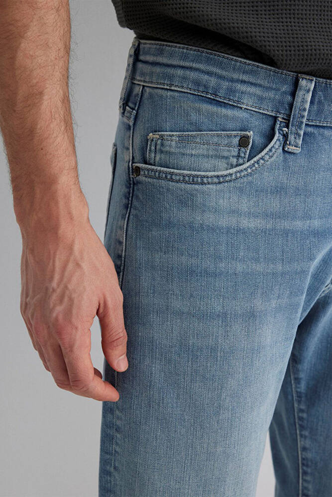 Erkek Nicholas Mavi Premium Denim Şort 0416028720 Mavi 