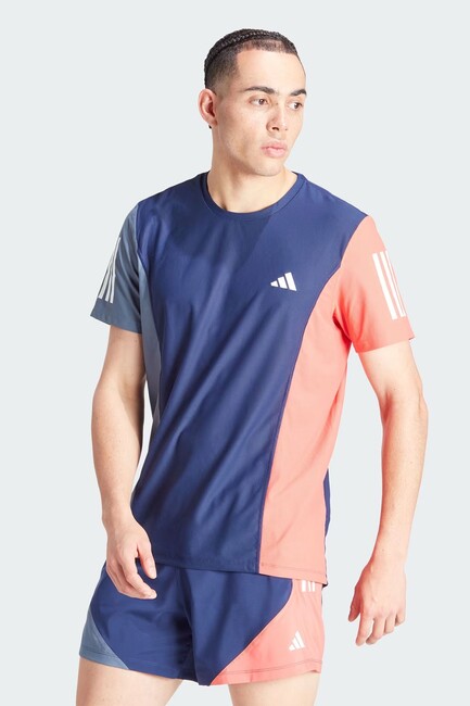 Adidas - Erkek Own The Run Colorblock Tişört IK4997 Mavi 
