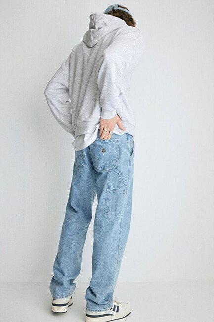 Erkek Oxford Jean Pantolon 0010069-82794 Mavi - Thumbnail