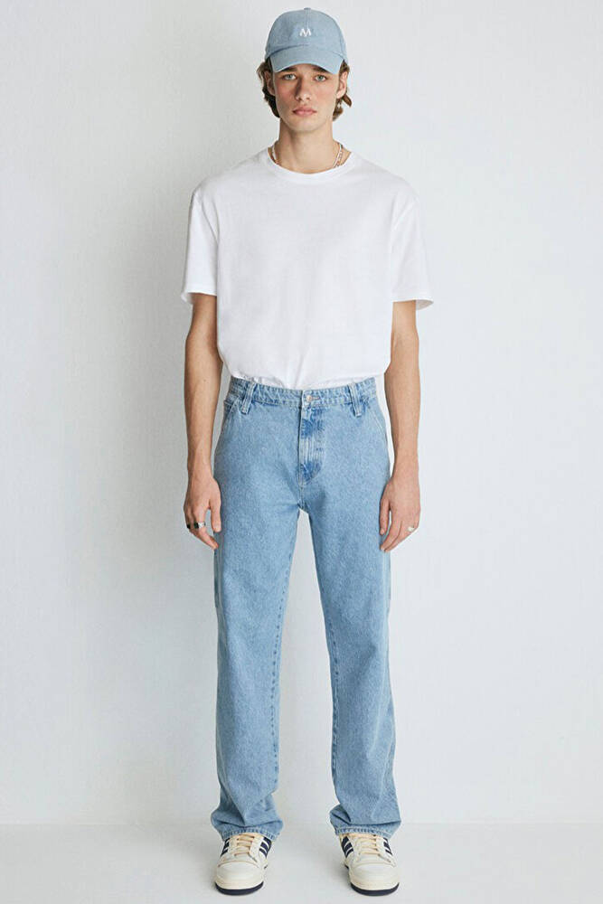 Erkek Oxford Jean Pantolon 0010069-82794 Mavi 