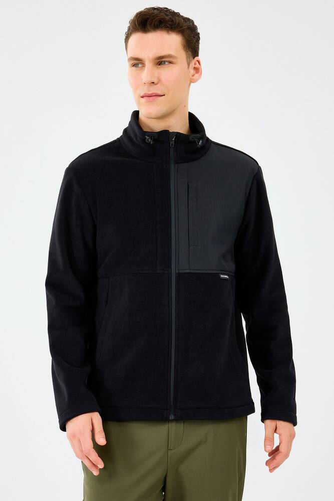 Erkek Polar Ceket S2520130-3817 Siyah  Erkek Polar Ceket S2520130-3817 Siyah