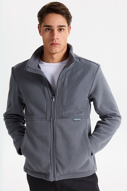 Erkek Polar Ceket S2520130-3998 Gri (1)