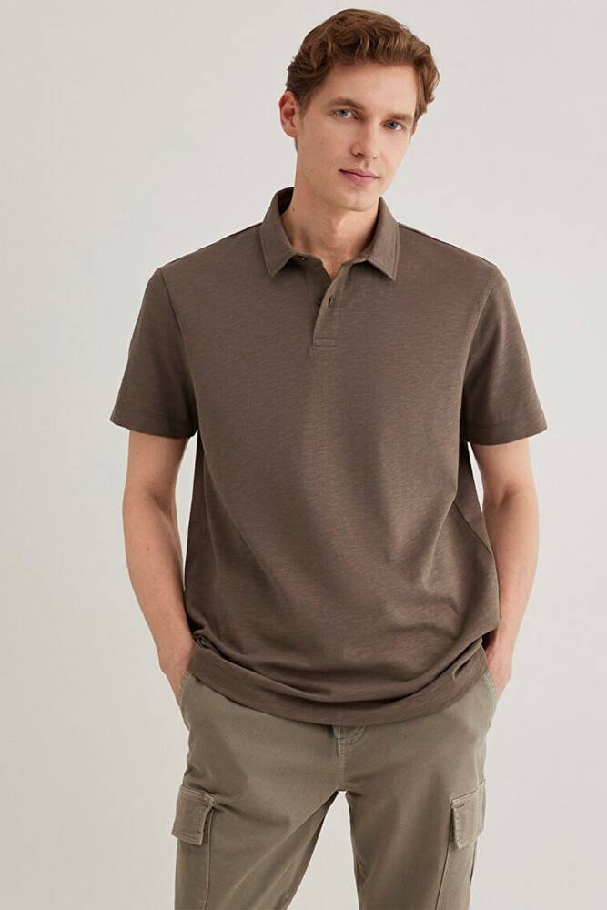 Erkek Polo Tişört 0612556-70376 Kahve 