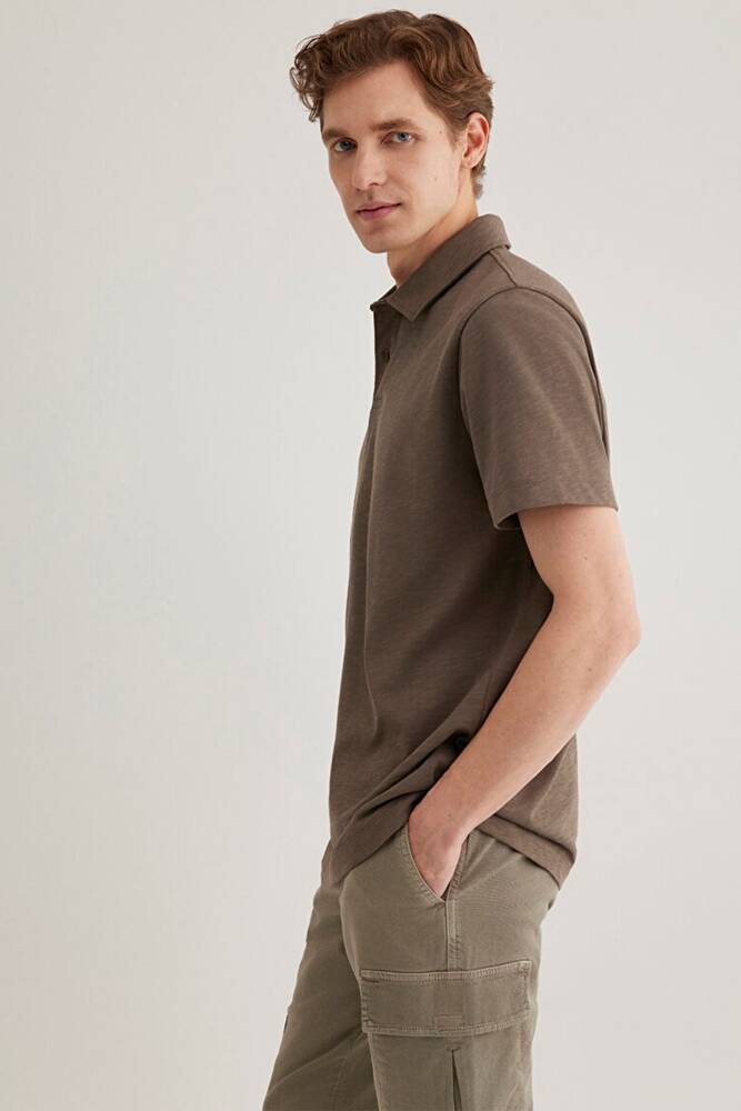 Erkek Polo Tişört 0612556-70376 Kahve 